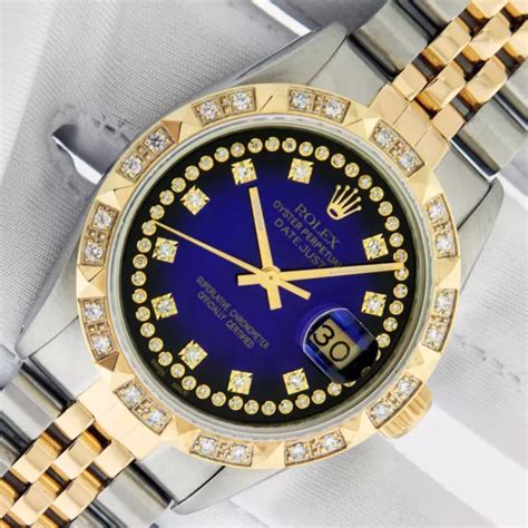 rolex datejust acciaio oro blu|rolex orologio datejust.